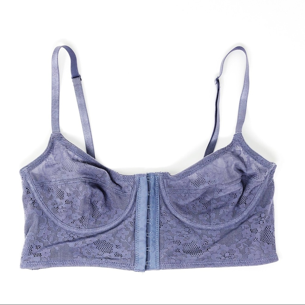 Free People Lavender floral mesh Bralette